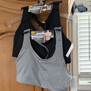 Avia Black and Gray Sports Bras